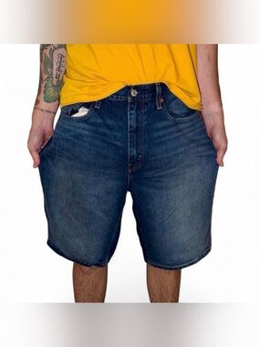 Levi's 469 Men's Baggy Dark Blue Denim Shorts